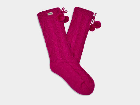 Ugg pom pom fleece lined crew on sale sock