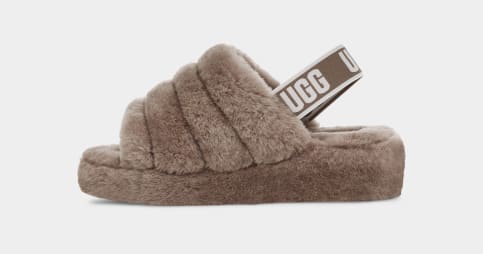 UGG Fluff Yea Peach Sheepskin Fur Slippers Slides Sandals Size 8 NIB –  Design Her Boutique