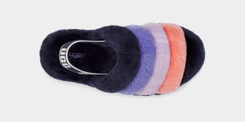 Navy multi fluff yeah cheap slides