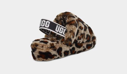 Ugg fluff 2025 yeah leopard slide