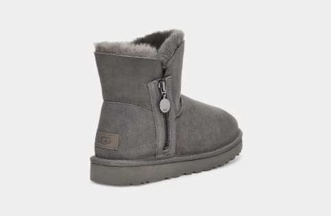 Grey ugg cheap boots with zipper