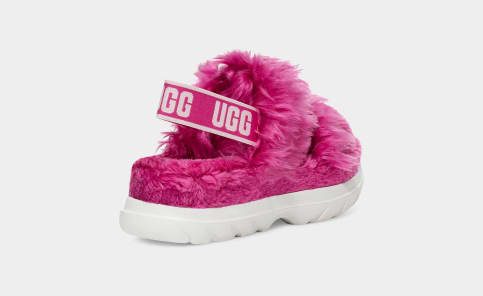 Ugg Fluff Sugar Faux Fur Sandal in White