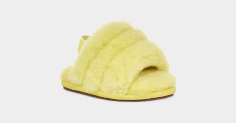 Ugg Kids Ugg Slippers Yellow Baby Ugg Fluff Yeah Slide Yellow 2025