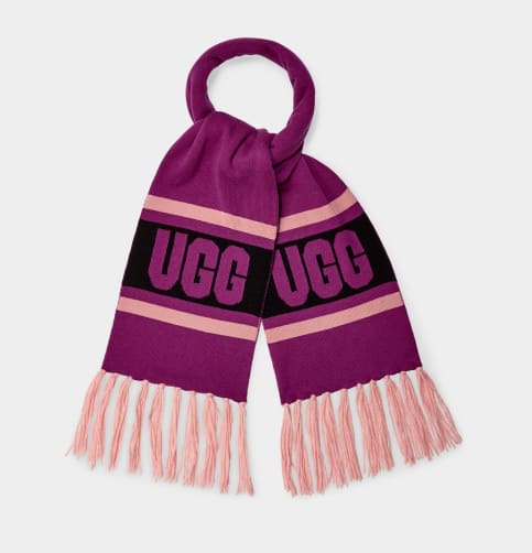 UGG® 公式【 ニット グラフィック ロゴ スカーフ|Knit Graphic Logo 