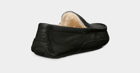 Mens ugg ascot store leather slippers on sale