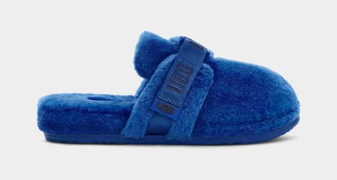 Dark blue ugg slides deals