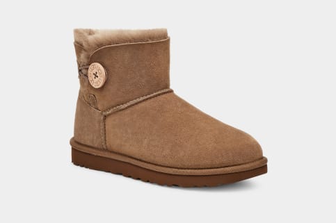 Ugg boots mini bailey button schwarz on sale