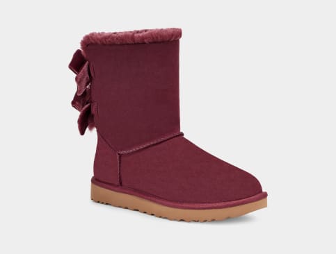 Uggs with ribbons on back best sale