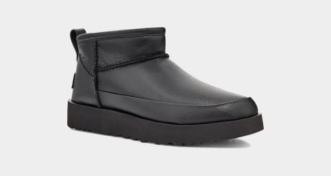 Ugg classic mini leather waterproof deals boot