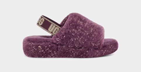 UGG Fluff Yeah Metallic Sparkle Slide for Women UGG UK