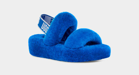Blue ugg slides clearance