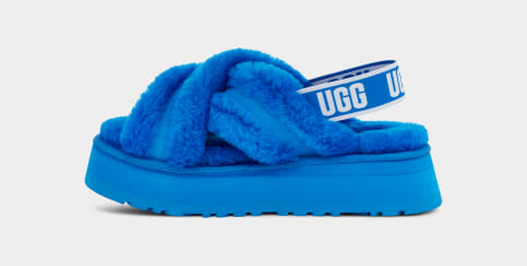 Ugg slides neon blue discount
