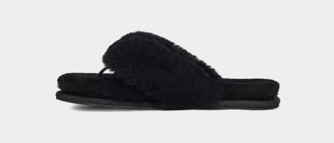 Ugg fur sales flip flops