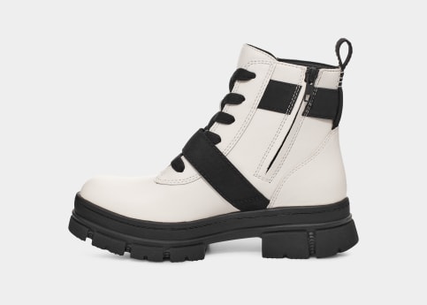 Lace up boots white clearance