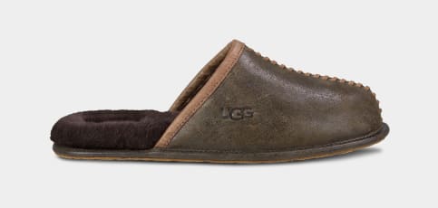 Ugg leather 2025 scuff slipper