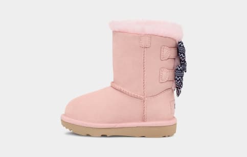 Pink ugg cheap boots with bows
