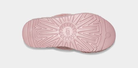UGG Fluffita Oh Yea Pink Rose Sheepskin Fur Slippers Slides Sandals Sz –  Design Her Boutique