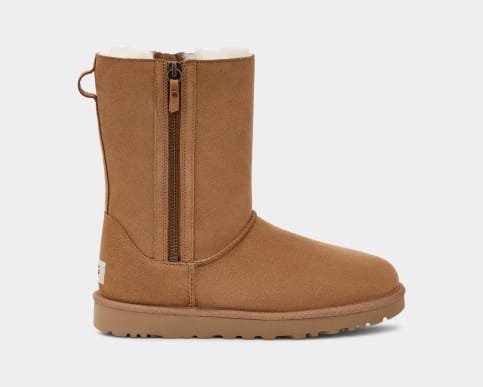 Ugg classic short sparkle zip exclusive boots charcoal online