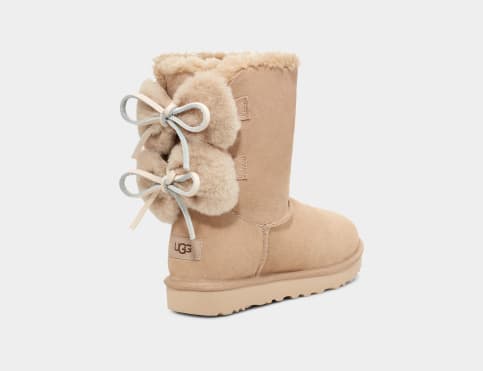 Ugg marron avec noeud sales