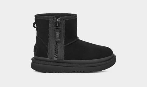 Grey ugg boots hotsell with zipper