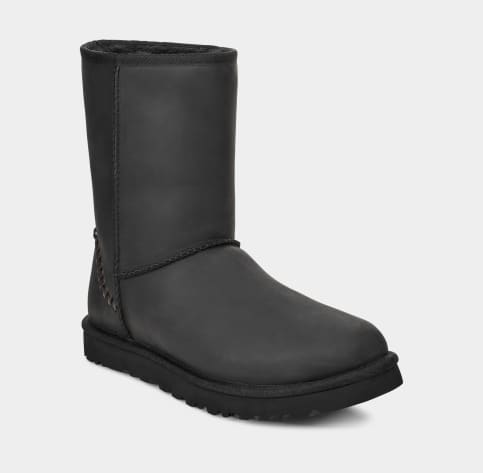 Ugg classic short leather 2025 waterproof boot