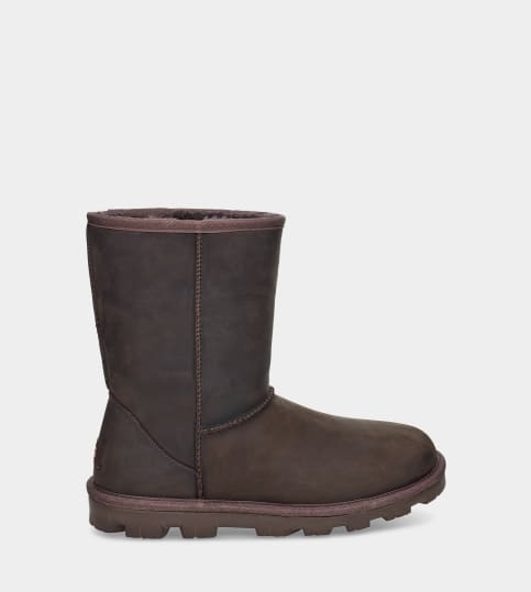 Women's short shop leather ugg boots