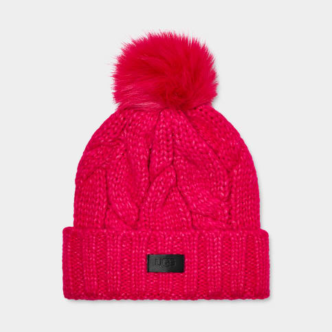Ugg cable 2024 knit pom beanie