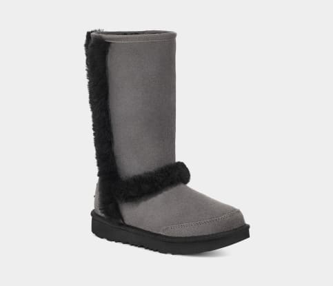 Tall grey uggs with bows discount