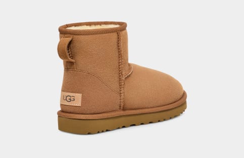 UGG Classic Short Leather Water Resistant Boot in Brown