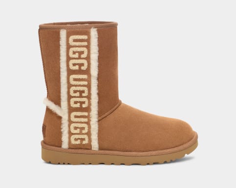 Ugg boots for women shearling trim boot top
