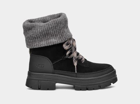 Courmayeur valley shearling boot sales for women in black
