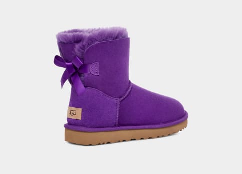 Purple ugg online boots with bows