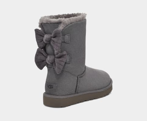 Ugg grigi 2025 con fiocco