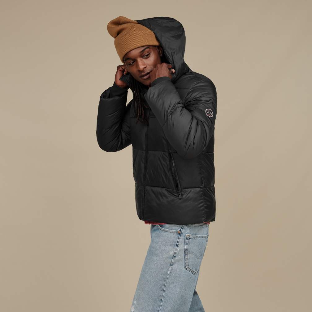 Black puffer coat cheap shop