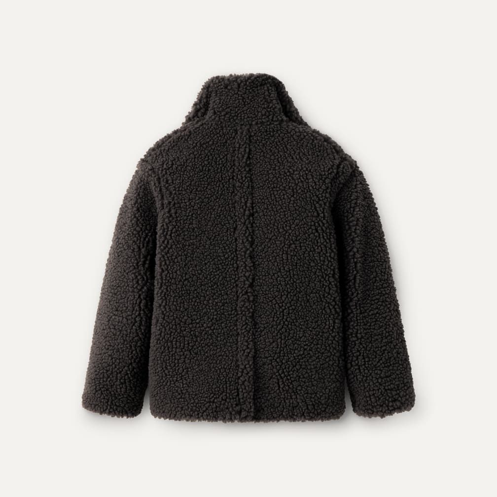 Black short teddy coat shop
