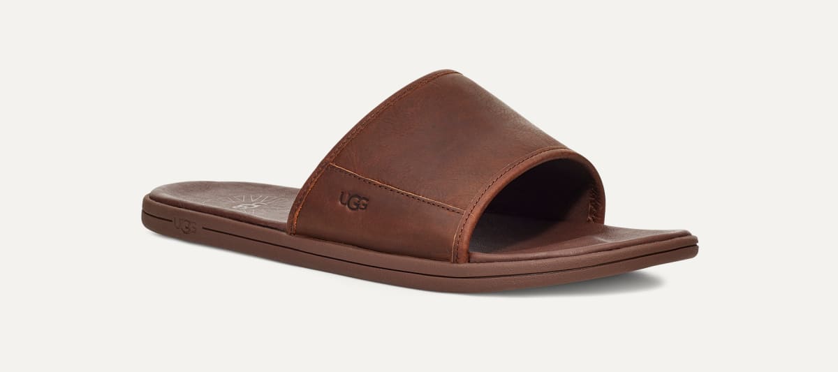 Ugg leather slides discount