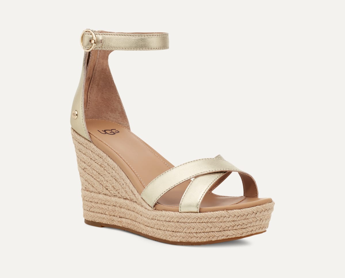 UGG Ezrah Metallic Leather Wedge for Women UGG UK