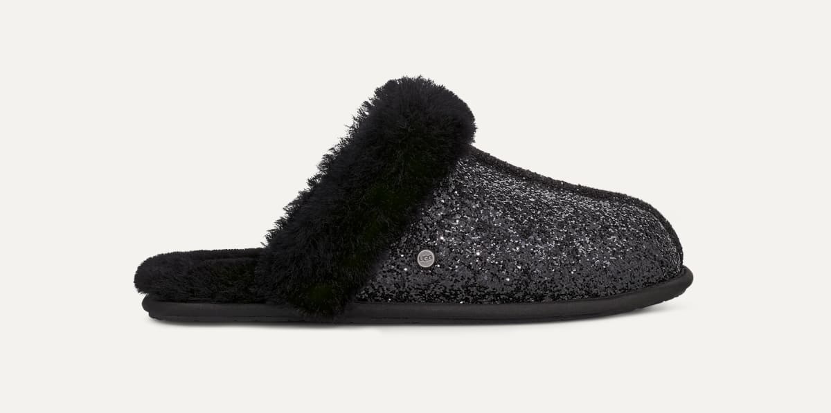 Ugg slippers black glitter discount