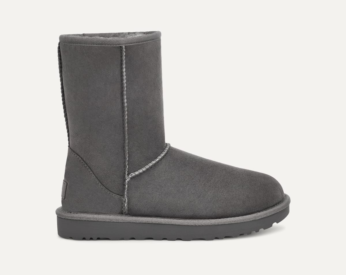 Women's grey short ugg boots top