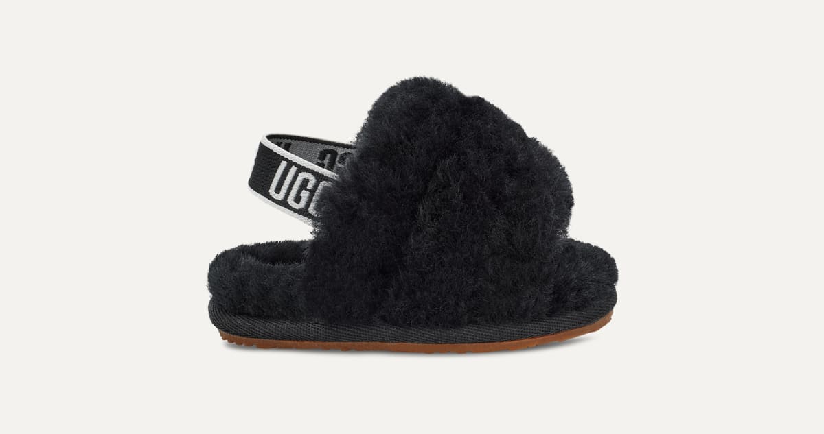 Black fluff yeah slides sale