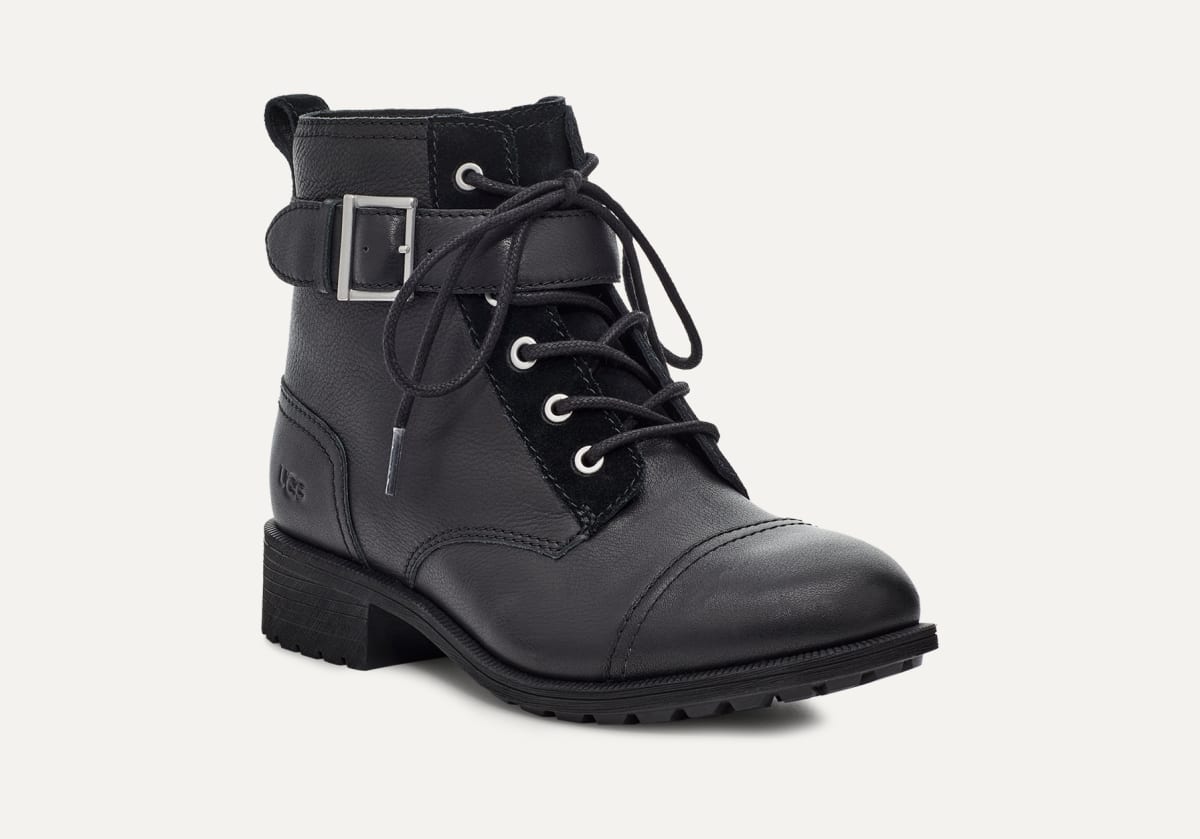 Ugg kilmer exposed fur boots black on sale