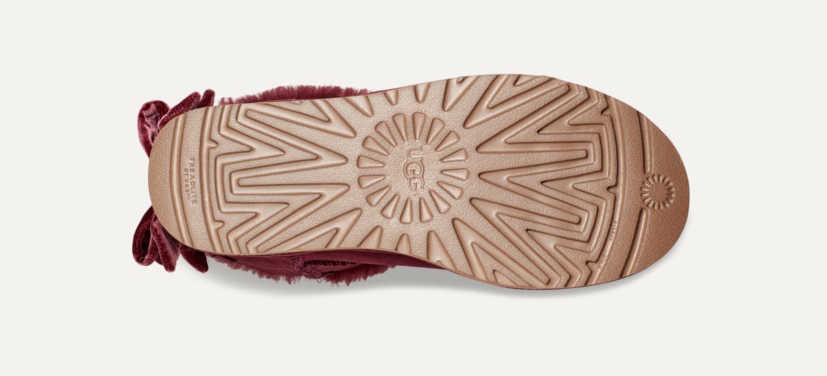 Burgundy uggs velvet discount
