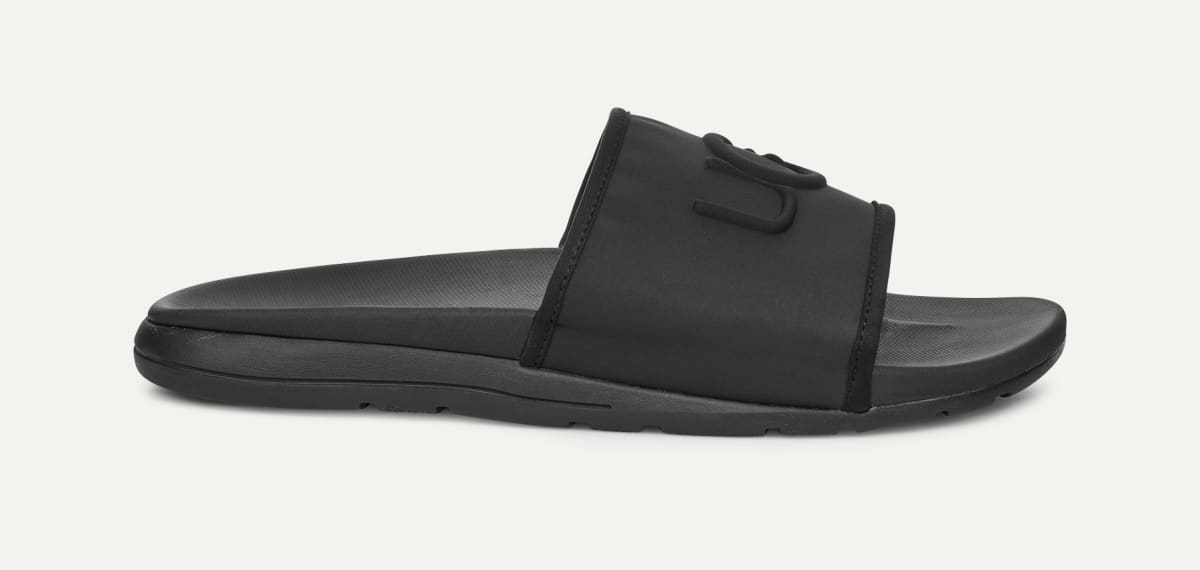 Ugg slippers black and grey discount