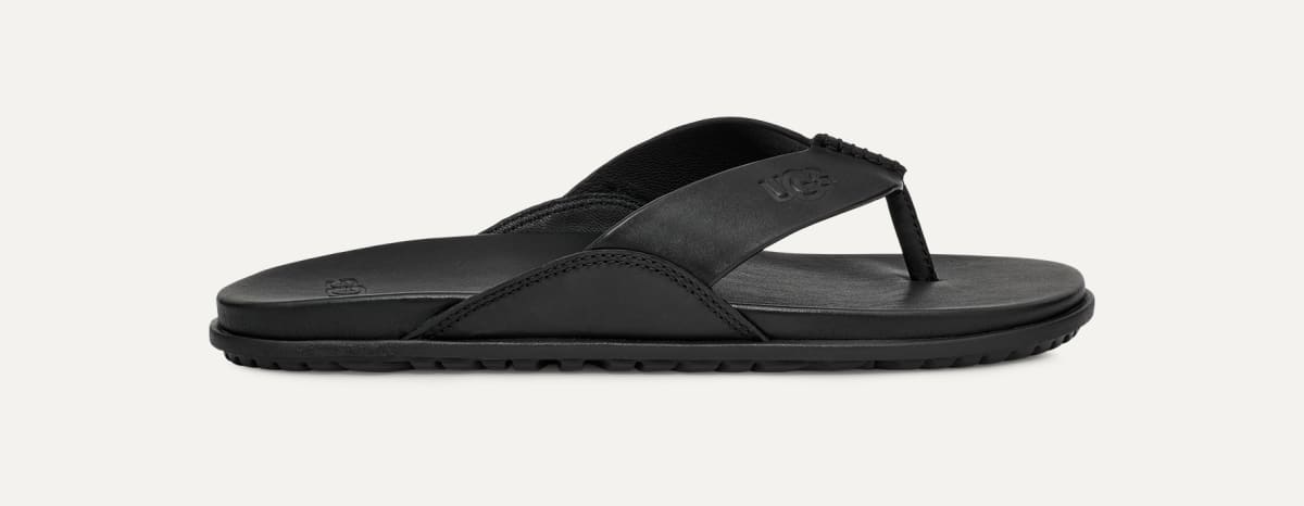 Ugg leather flip flops hot sale