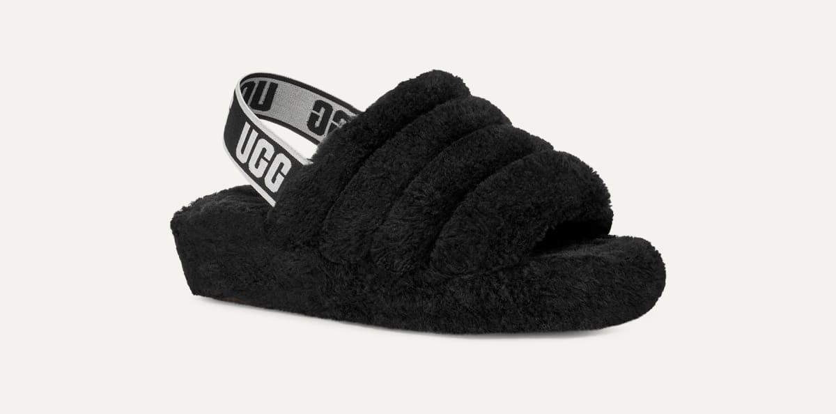 Ugg fluff yeah slippers black top