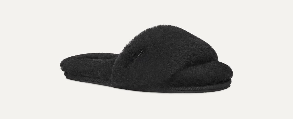 Fluffy slide uggs shop
