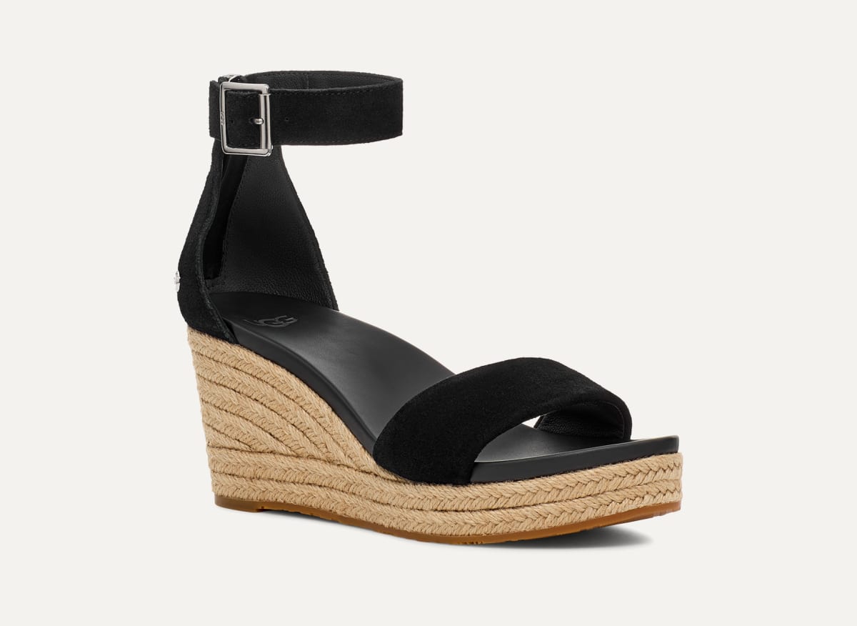 Ugg black wedges cheap