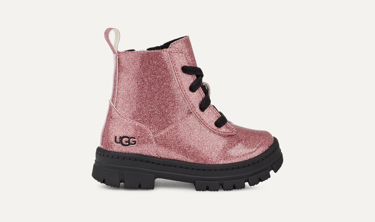 Pink ugg lace up boots hotsell