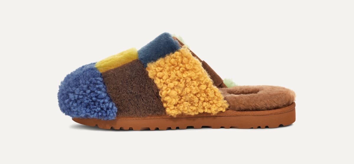 Ugg patchwork fluff slide on sale