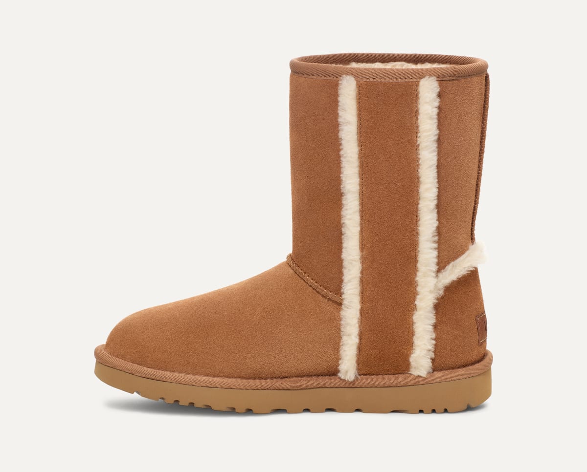 Classic short spill seam genuine shearling boot hotsell